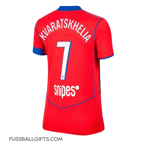 Paris Saint-Germain Khvicha Kvaratskhelia #7 Fußballbekleidung 3rd trikot Damen 2025-26 Kurzarm